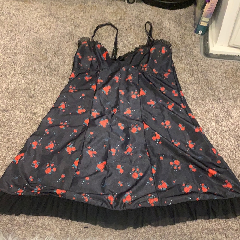 Rose slip dress (see thru in light)